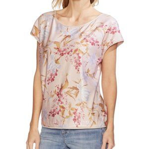 Vince Camuto Sequin Top Oasis Bloom Peach Size 2X